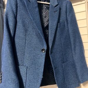 Isaac Mizrahi Navy Paisley Blazer